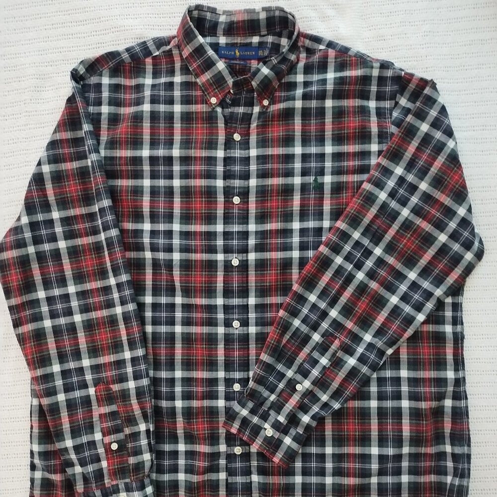 Ralph Lauren Men's Long Sleeve Button-Up Shirt - PLAID - XXL (VGC)